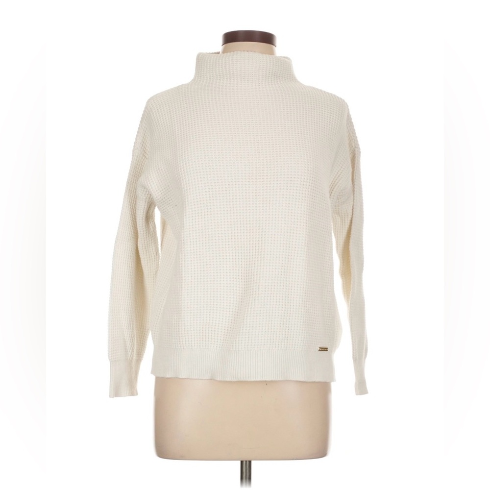 Michael Kors Women’s Small Mock Neck Longline Stretch Knit Sweater